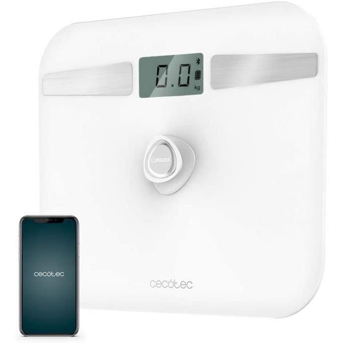 Cecotec Balance de salle de bain Surface Precision EcoPower 10200 Smart Healthy Blanc