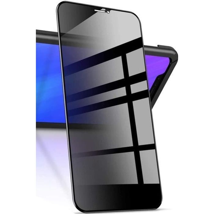 Verre trempé intégral iPhone 11 Anti Espion Film Noir Vitre de protection Ecran GHL Tech