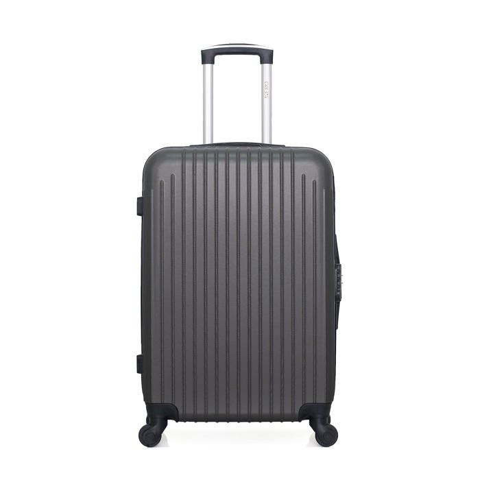 HERO – VALISE WEEK-END - ABS – 65cm – 4 roues – CARPATES – GRIS FONCE