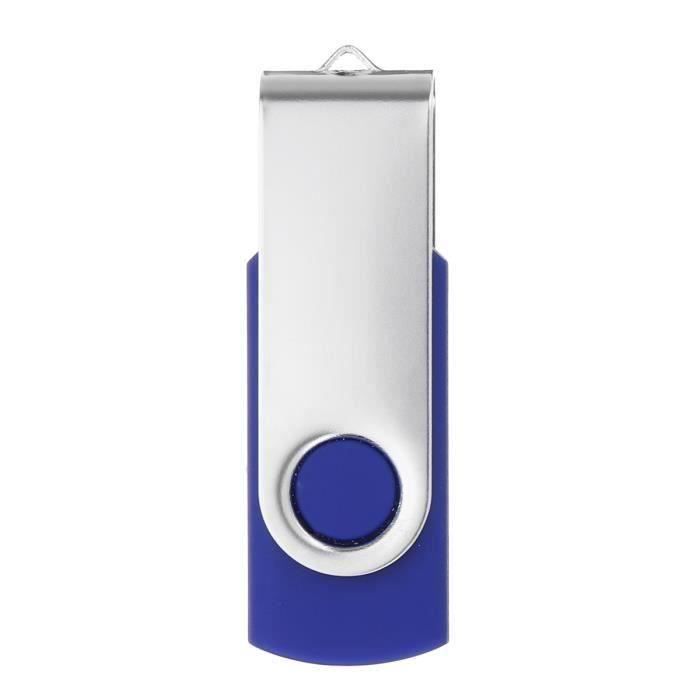 isonix 64GO Clé USB 2.0 Rotatif U Disk Haute Vitesse Mémoire Stick BLEU
