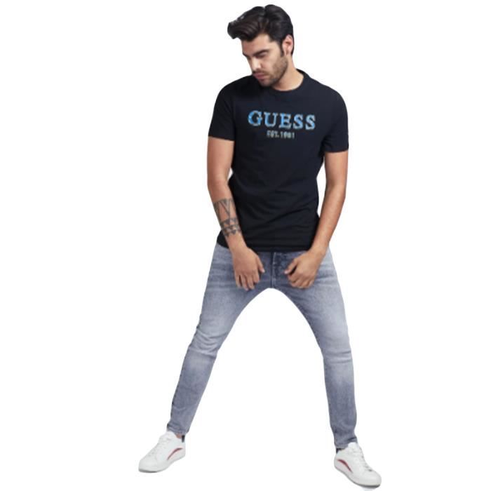 Guess Slim logo frontal,T shirt manche courte homme