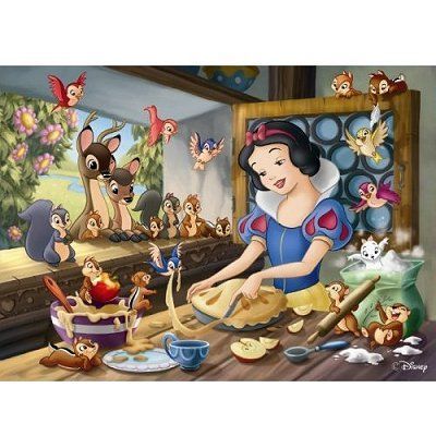 DISNEY Puzzle 60 pièces - Blanche-Neige fait de la pâtisserie - Nathan - Puzzle Enfant + Trieur - Dès 6 ans