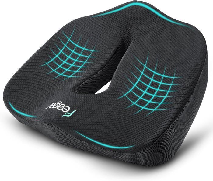 NetBoat Coussin D'assise en Mousse à Mémoire de Forme, Désigne Ergonomique, Soulage Les Maux de Dos. Convient pour Bureau, Maison