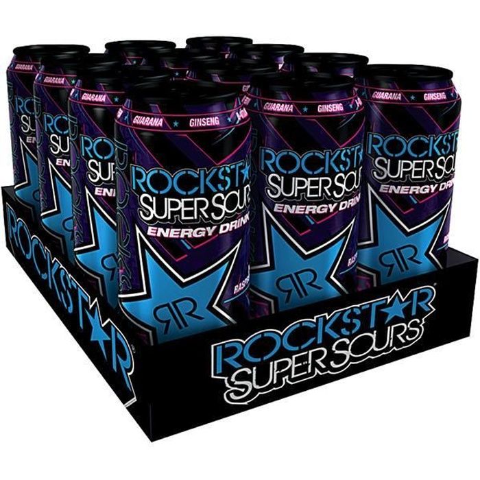 Rockstar Energy Drink Rockstar Super Sours Blue Raspberry 12 x 0,5l