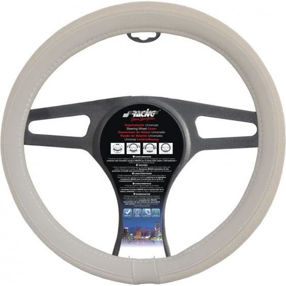 couvre volant universel PVC 37-39 cm crème