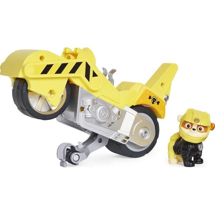 PAT PATROUILLE - VEHICULE + FIGURINE AMOVIBLE RUBEN MOTO PUPS Paw Patrol - Moto Rétrofriction - 6060543 - Jouet Enfant 3 Ans et +