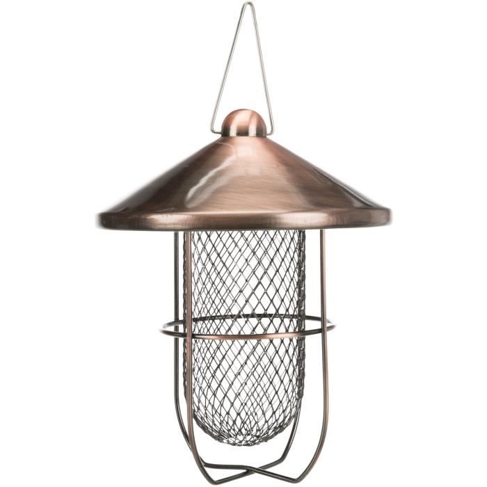 TRIXIE Distributeur de cacahuètes - 700 ml et ø 19 cm - Cuivré - Pour oiseau