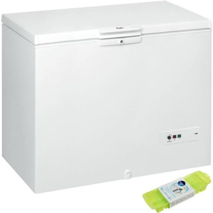WHIRLPOOL Congélateur coffre blanc 437L Autonomie 32h Congélation Eco 70 Blanc
