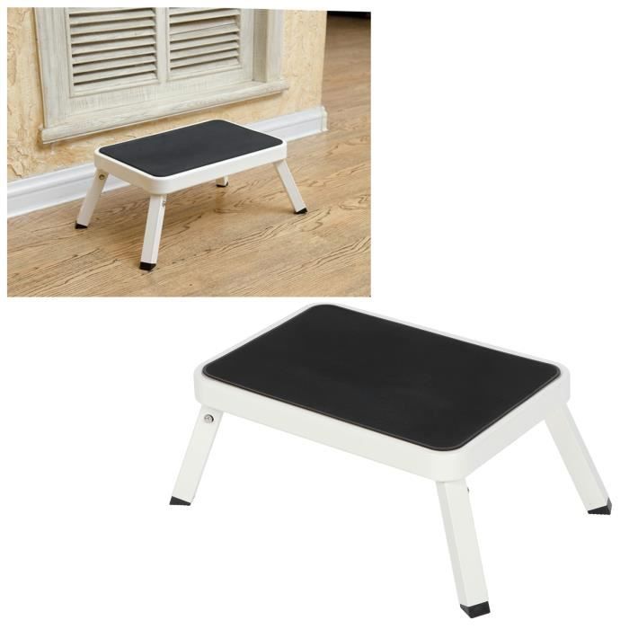 Tabouret pliable Petit Escabeau Pliant Portable en Métal Tabouret de Salle de Bain Antidérapant pour Enfants Adultes Âgés HB007
