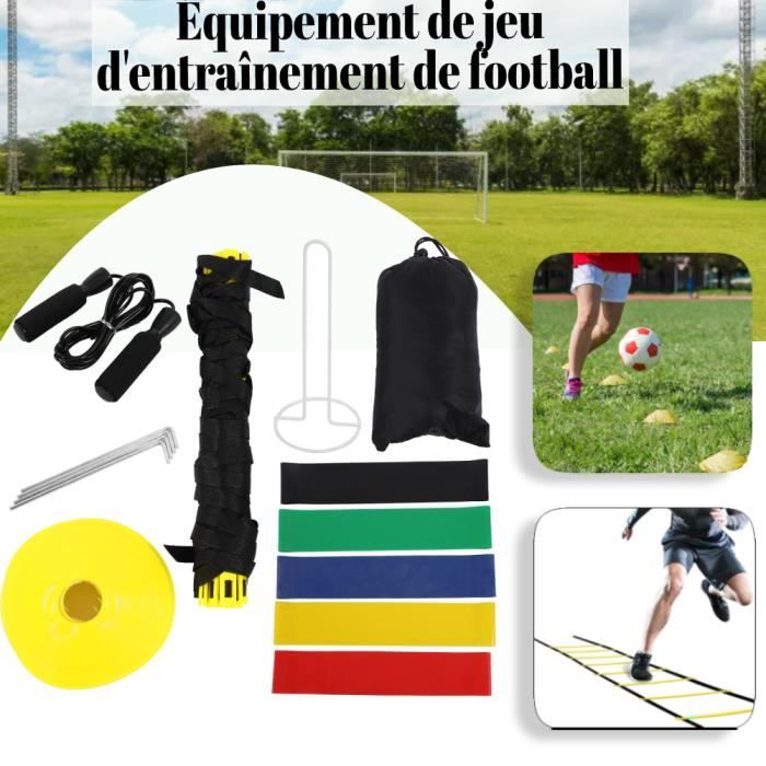 FAE-Plots Entrainement Football Kit - 10 Cones de Sport - Equipement pour Agilité avec Sac -jaune