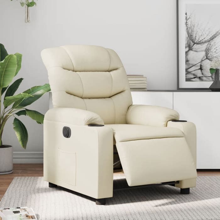 Fauteuil Inclinable électrique VidaXL - Dossier Et Repose-pied Réglables, Tissu Bordeaux, Charge Max 110 Kg - Salon, Détente - 9