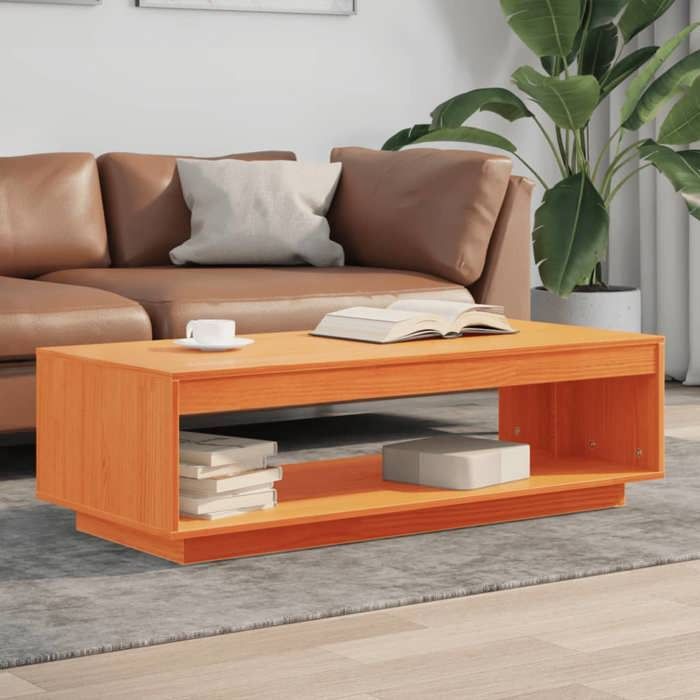 vidaXL Table Basse Bout de Canapé avec Rangement Table dAppoint Meuble de Salon Salle de Séjour Intérieur Moderne Cire 844135