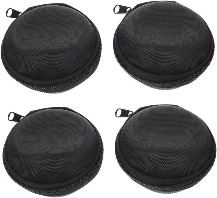 Lot De 2 Boîtes De Rangement Silicone Pour Câbles Et écouteurs – Étui Compact 10 X 7,8 X 3 Cm, Noir