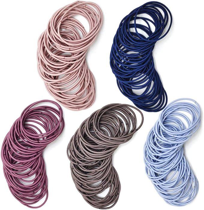 RTRTGS 200 Pièces Elastique Cheveux, Elastiques à Cheveux épais En