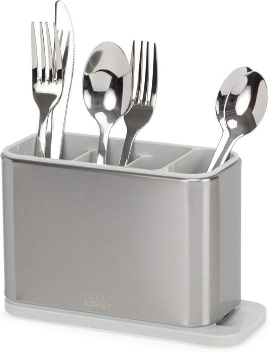 Porte Ustensiles Cuisine Acier Inoxydable LPAMABA - Égouttoir Couverts Avec Crochets - 10x10.5x7cm