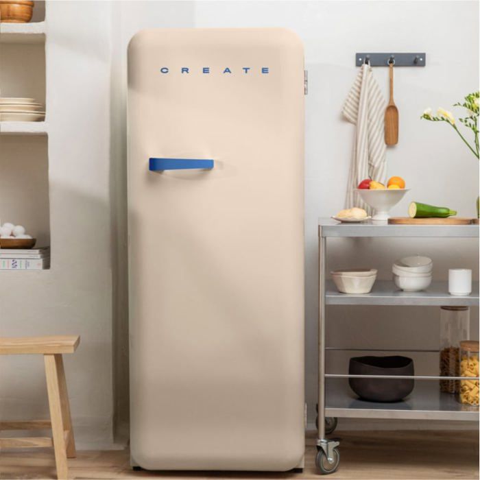 Réfrigérateur rétro - Create - 281L - Esthétique années 50 - Grande capacité - Fonctionnel