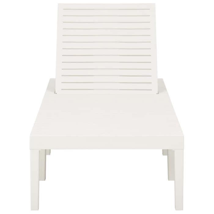 Bon plan Transat extérieur - JILI HOT - Chaise longue plastique blanc - pour camping/jardin Thome6285684