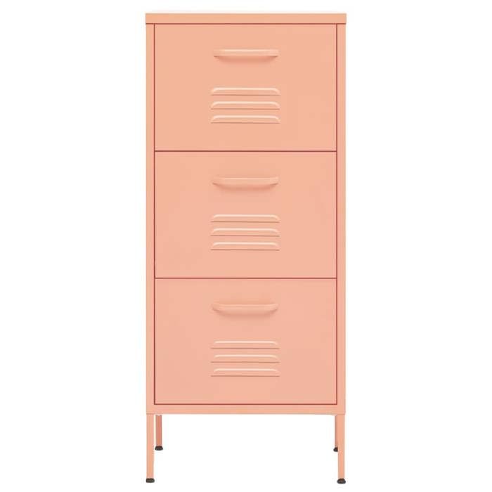 RemiseBuffet bahut commode - SUMMER - Armoire de rangement Rose 425 x 35 x 1015 cm Acier JILIMAISON2025 46400208