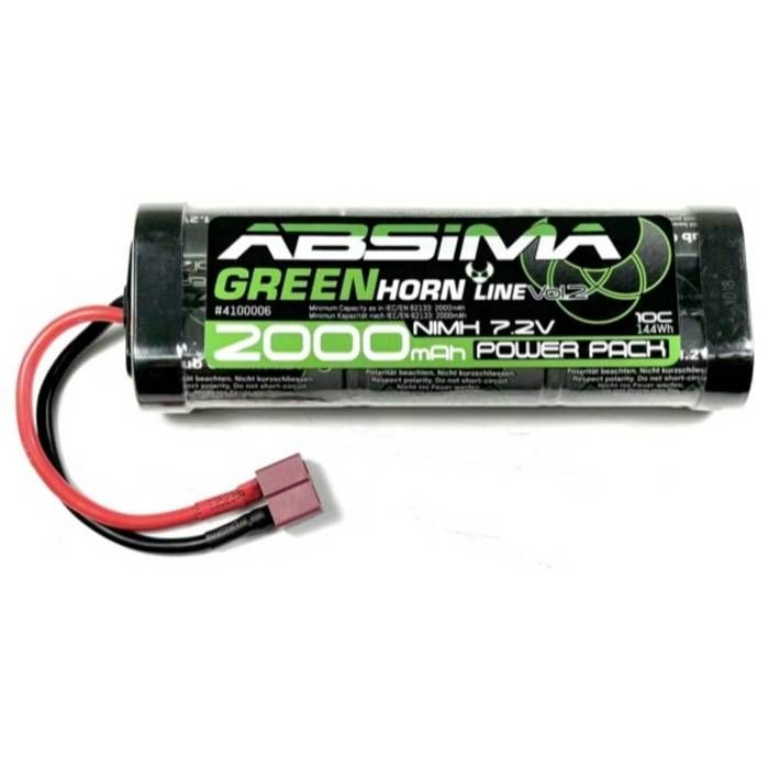 Absima Pack de batterie (NiMh) 7.2 V 2000 mAh Softcase fiche T mâle