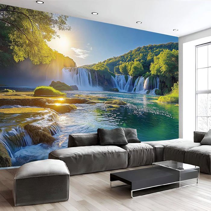 Papier Peint Panoramique Soie 350x256cm Fresque Murale 3D Vue Sur La ...
