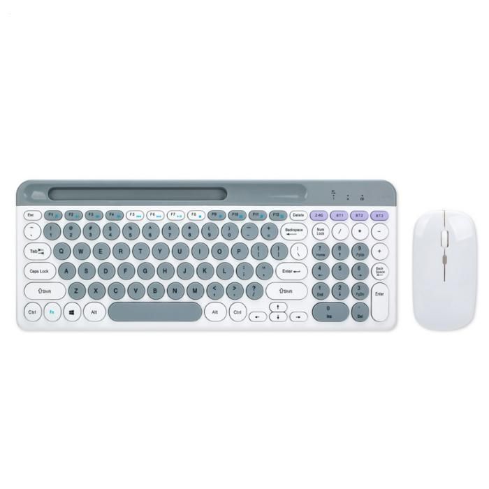 Ensemble Clavier + Souris Bluetooth/USB - Mini - Couleur Au Choix - Neuf - Livraison Gratuite