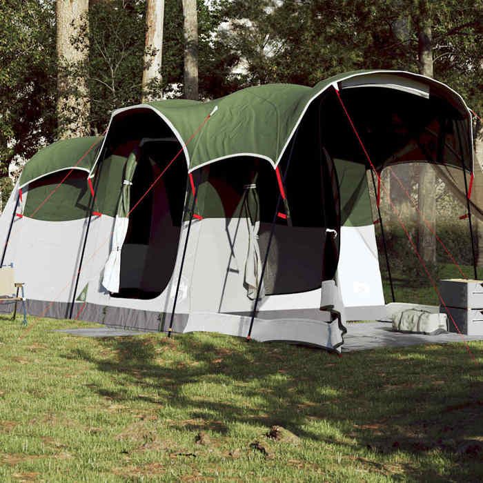 Tente familiale tunnel - vidaXL - 8 personnes - Imperméable - 610x244x198 cm - Porche - Double-toit amovible - E-port