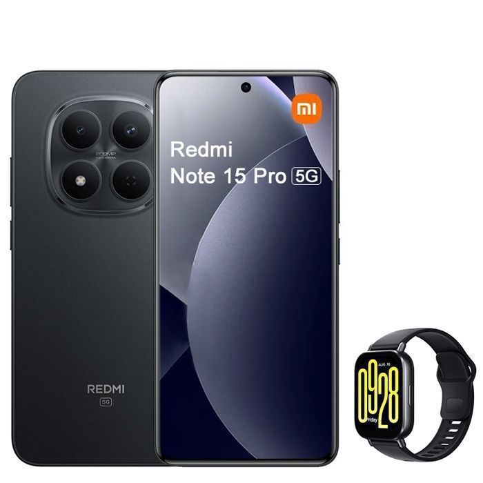 Smartphone Xiaomi Redmi Note 15 Pro 5G 683 Double Nano SIM + Redmi Watch 5 Active - vue 2