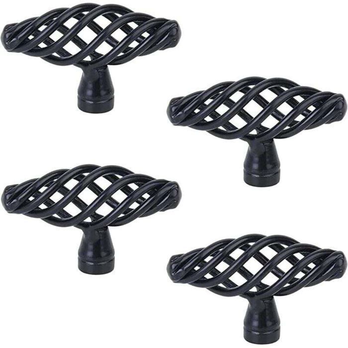 4Pcs Poignée Meubles Anciens Poignées meuble cage à oiseaux vintage élégance classique (avec vis)