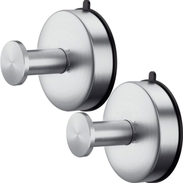 2 crochets à serviette en nickel brossé pour salles de bains Crochets de douche en acier inoxydable étanches pour lintérieur de l