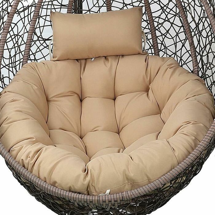Coussin pour fauteuil suspendu - MHY® - 105 cm - Kaki - Épais et confortable - Appuie-tête réglable
