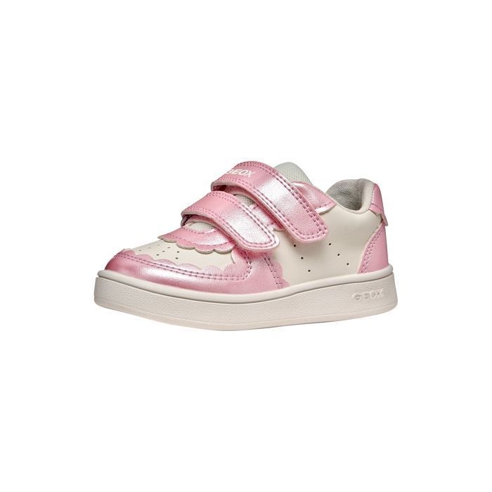 Geox Basket à Scratch Geox  Beclyper Geobuck Pearl - Blanc Rose Foncé
