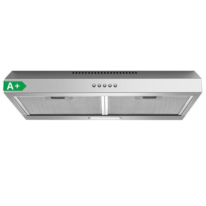 Hotte Aspirante 60cmClasse A+200 m³/hHotte CasquetteÉvacuation/RecyclageÉclairage LEDInox