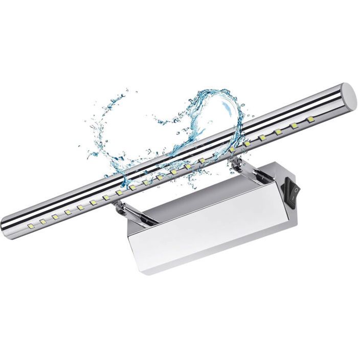 Applique murale LED - PZCC - Lightess - IP44 étanche - 180° rotative - Acier inoxydable