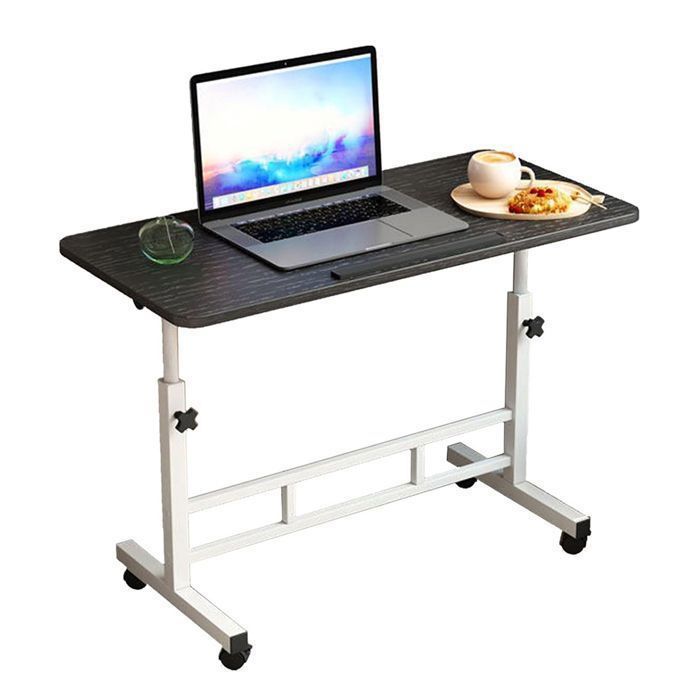 GARVEE Bureau assis-debout mobile – hauteur réglable plateau inclinable roulettes verrouillables– Noir 60x40 cm