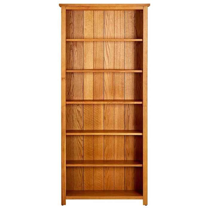 Bibliothèque - Solide&Luxe - Placard Étagère livres - Bois de chêne massif - Marron - 80 x 225 x 180 cm - 6 étagères（73331）
