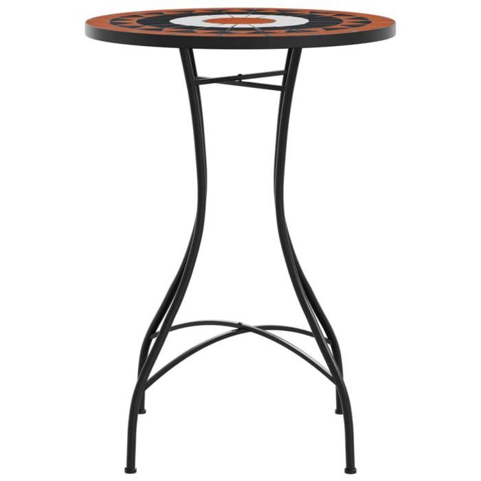 Table de bistro mosaïque terre cuite blanc Ø50x70 cm céramique_2 ans garantie_14324 Table de bistro mosaïque terre cuite blanc Ø50x70 cm céramique_2 ans garantie_14324