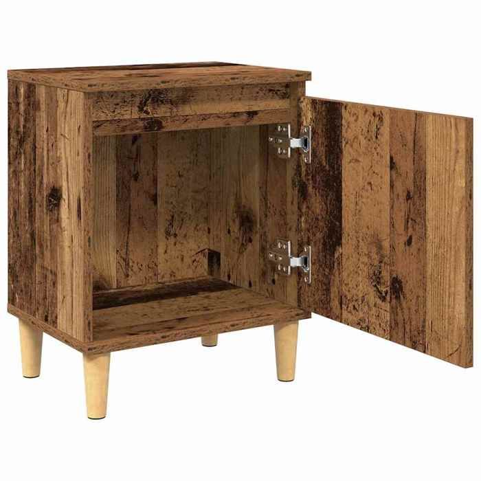Cabinet de Lit Moderne Marron Table de chevet/nuit avec rangement Bois ancien 40x30x50 cm Bois dingénierie CC4461