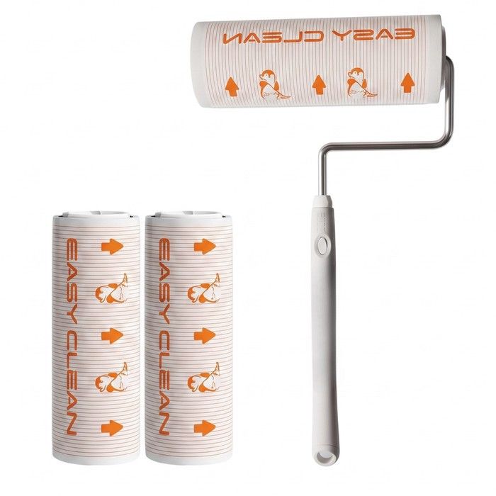 Rouleau Adhésif JOJOCLEAN Lot de 2 100 Feuilles Détachables Manche Aluminium Anti Poils Cheveux Poussière pour Vêtements