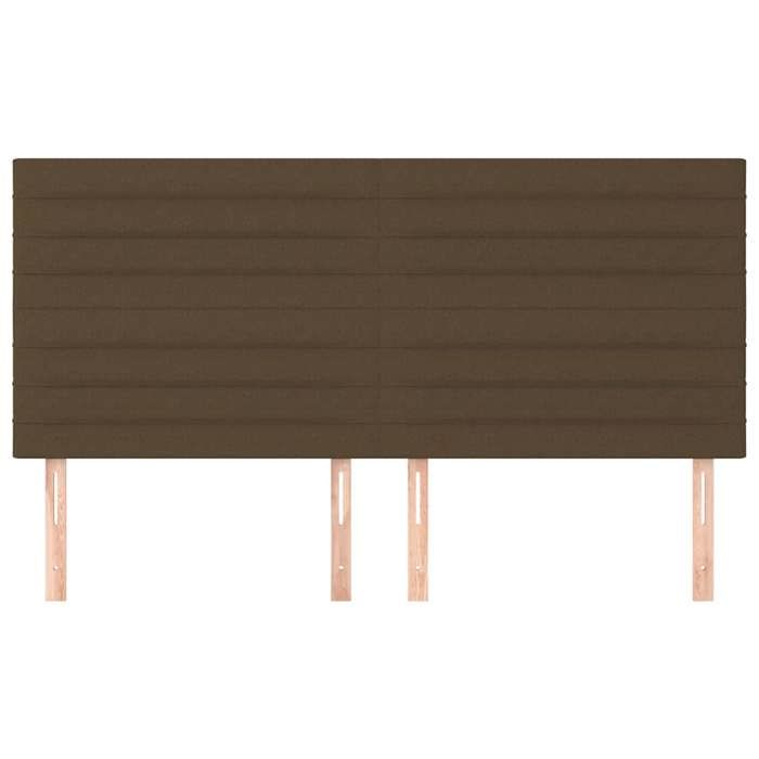 Meuble de chambre - HAOSHOP - Tête de lit moderne - marron foncé 180 x 5 x 118/128 cm Tissu（3289)