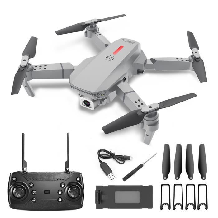 4K gris - Drone Rc E88 4k Professionnel Hd Double Caméra 2.4ghz, Mini ...