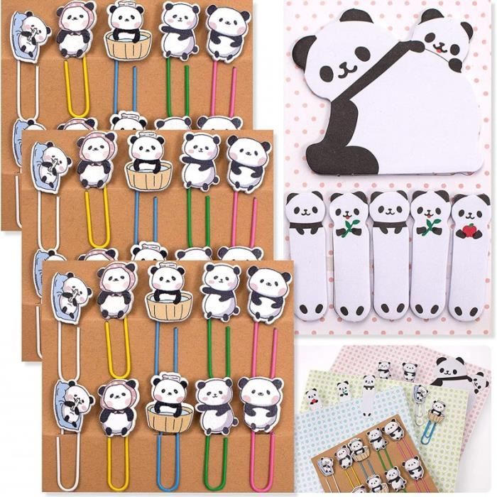 Marque-page Métal Panda & Feuille - Design Unique - Symbolique Chance - Cadeau Lecture