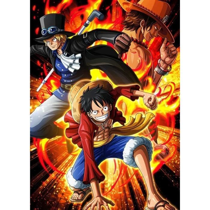 5d diamond painting set diy one piece luffy saab ace cool scene anime thème  salon chambre décoration murale peinture arts art[A503] - Cdiscount  Beaux-Arts et Loisirs créatifs