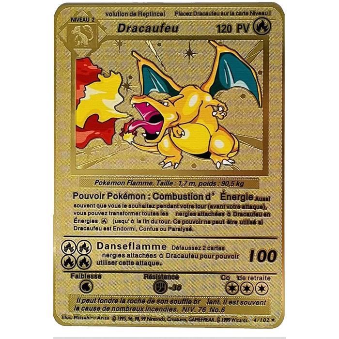 Cartes Pokemon GX V Vmax, Cartes à Collectionner Pokémon, Acier Inoxydable,  Plaqué Or, Anglaise,Jouets adaptés aux Enfants de P[72] - Cdiscount Jeux -  Jouets