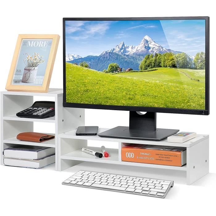 Support d'écran Support d'écran avec étagère de Rangement ...