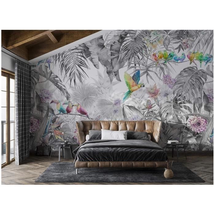Papier Peint Panoramique Jungle Soie, 355 x 250 cm, Poster Geant Mural ...