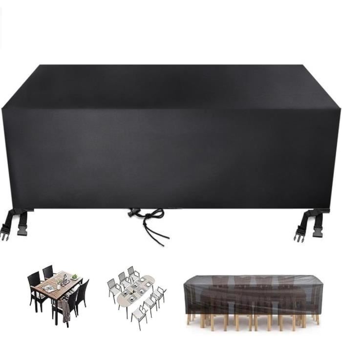 Housse Salon De Jardin - 180x100x75cm - Protection Bache Table De Jardin Mobilier Extérieur - Imperméable - Coupe-Vent - Anti-UV - - Jardin