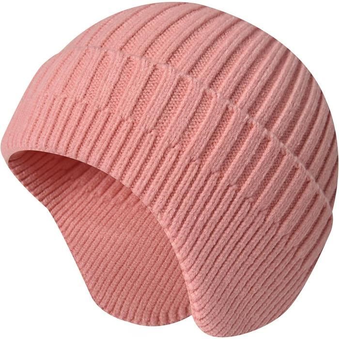 Bonnet D'hiver Chaud En Tricot Pour Femme Avec Cache-oreilles Et