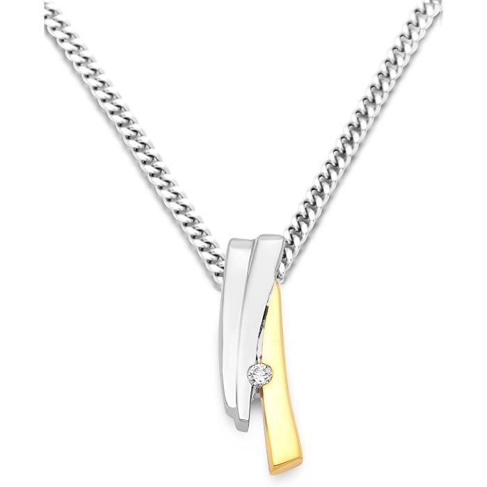 BOSS Jewelry Collier Pendentif Homme ORLADO Plaqué Or Jaune - Acier Inoxydable, Chaîne 61 Cm, Style Élégant Et Moderne