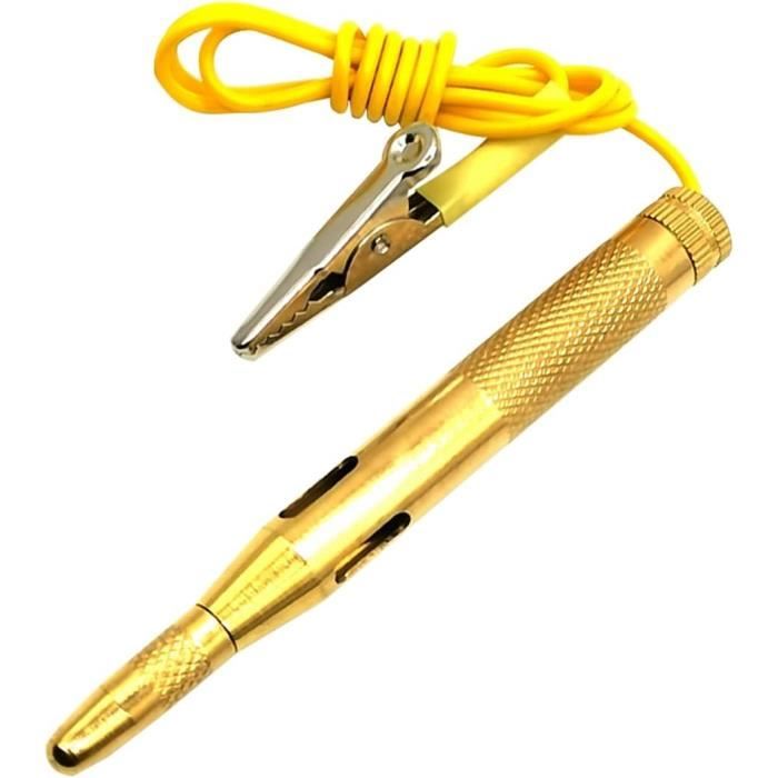 Testeur De Tension Voiture 3-48V Avec Écran LCD - Pince Crocodile Et Sonde Longue - Pour Auto, Moto, Camion - 4