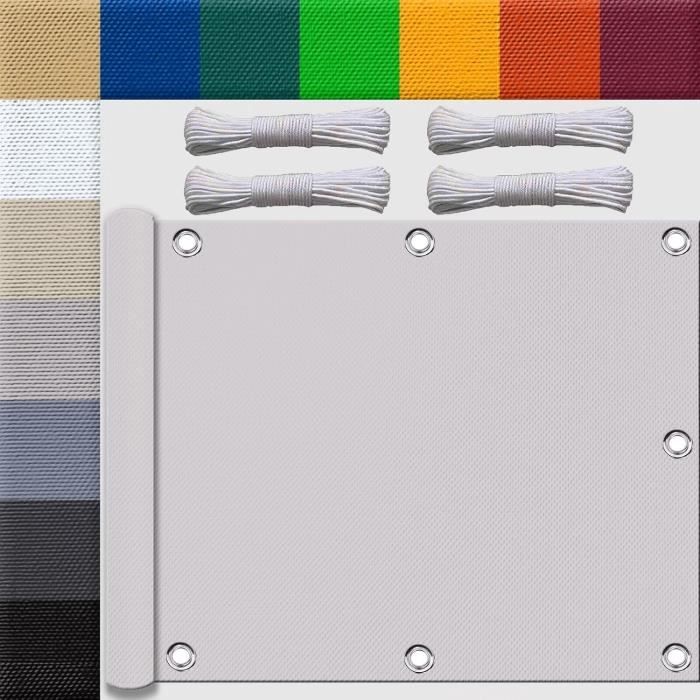 Voile D'Ombre 2x3m HDPE - Protection UV 85% - Respirante Et Anti-Vent - Pour Jardin, Terrasse, Camping - Gris